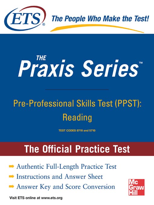 Title details for Pre-Professional Skills Test (PPST) by Educational Testing Service - Available
